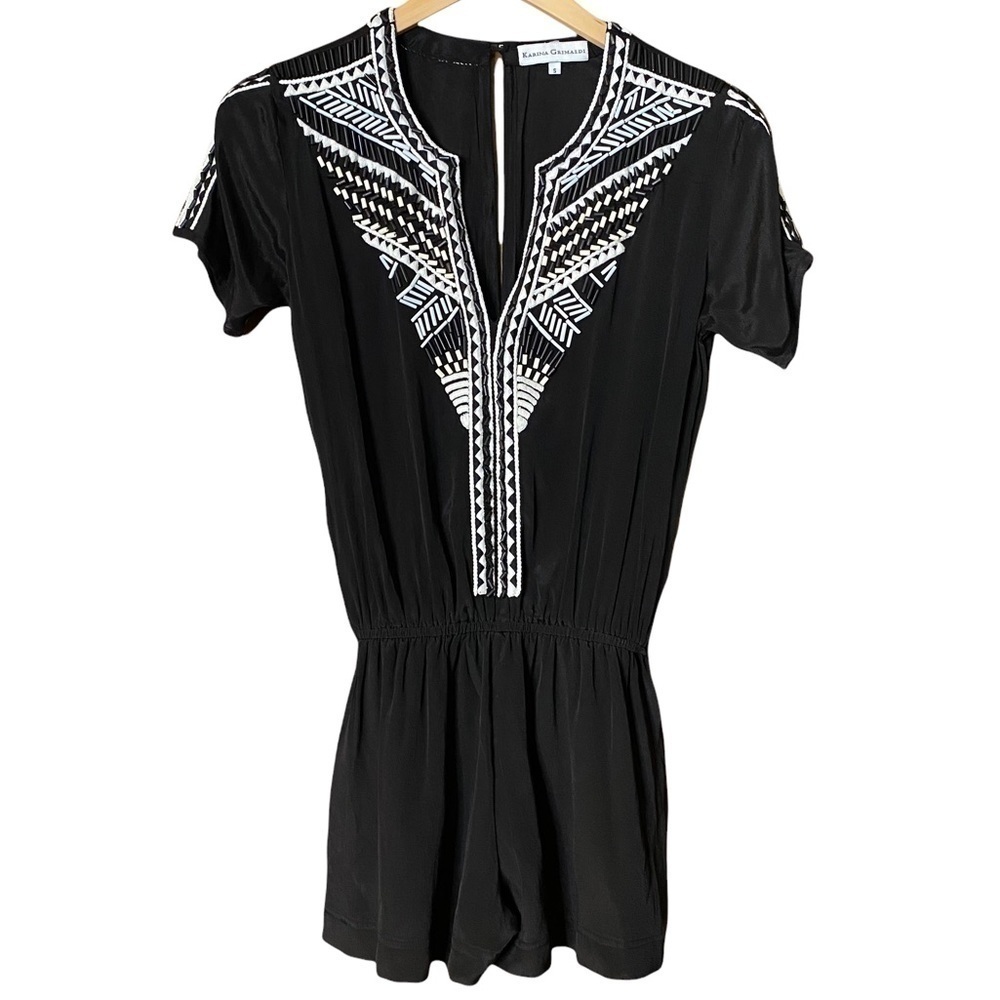 Karina Grimaldi Silk Romper. Size Small